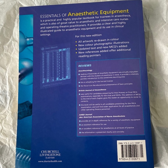 Essentials of Anaesthetic Equipment 3rd Edition UK paperback - Picture 4 of 6